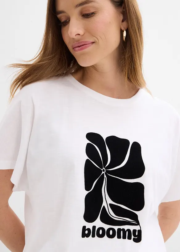 Bomullstopp med vaflet linning i falden, bonprix