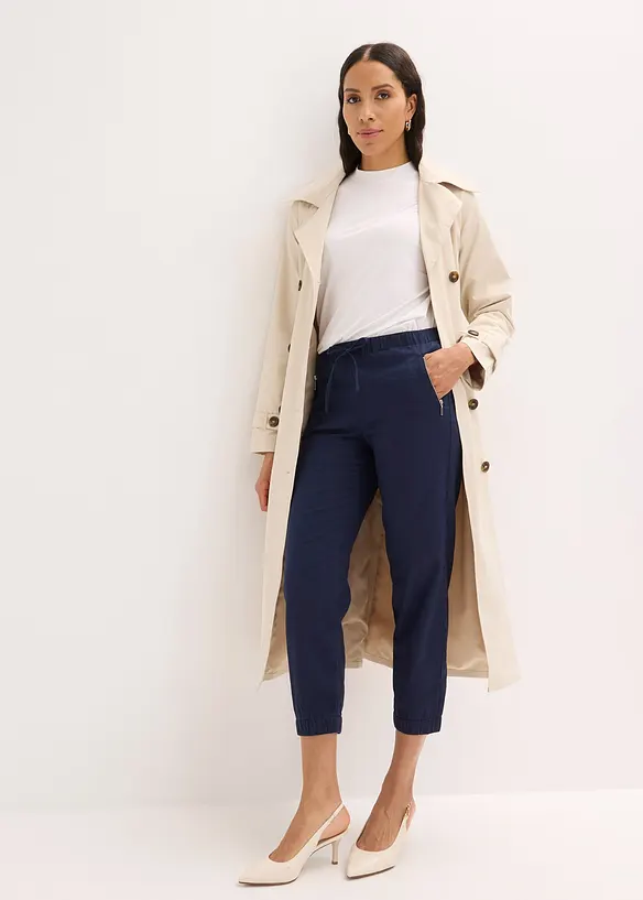 7/8-bukse i lett linmiks, bonprix