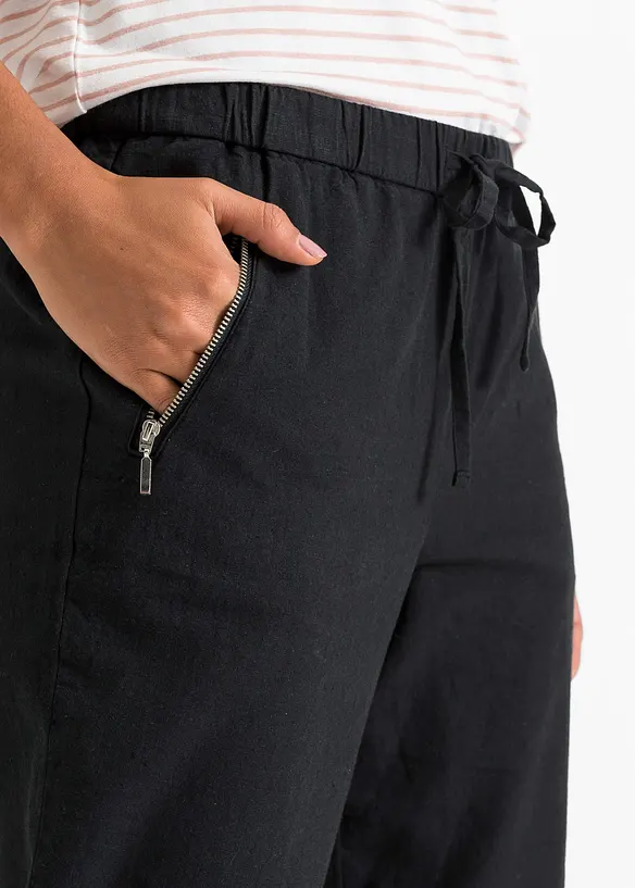 7/8-bukse i lett linmiks, bonprix