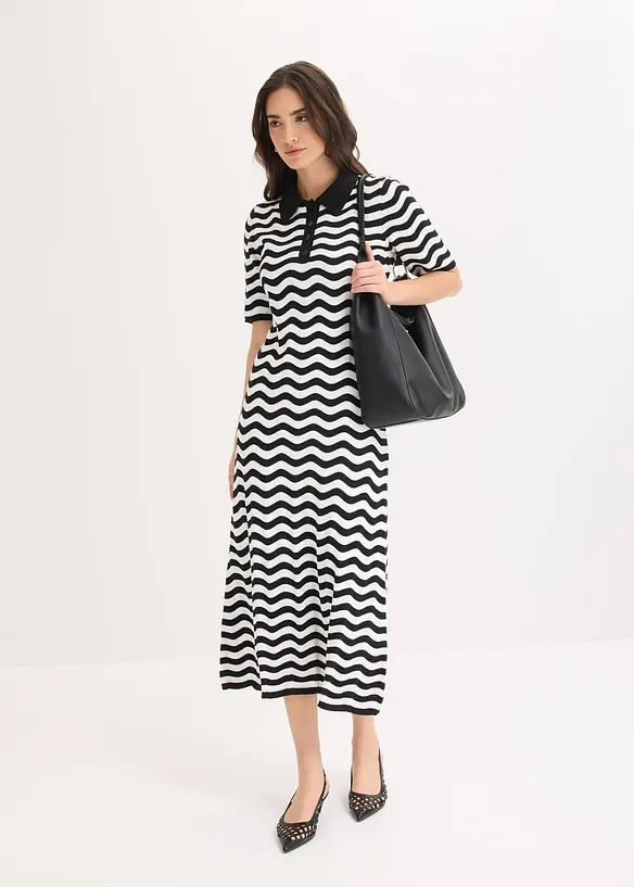 Strikket kjole i 100% bomull, bonprix