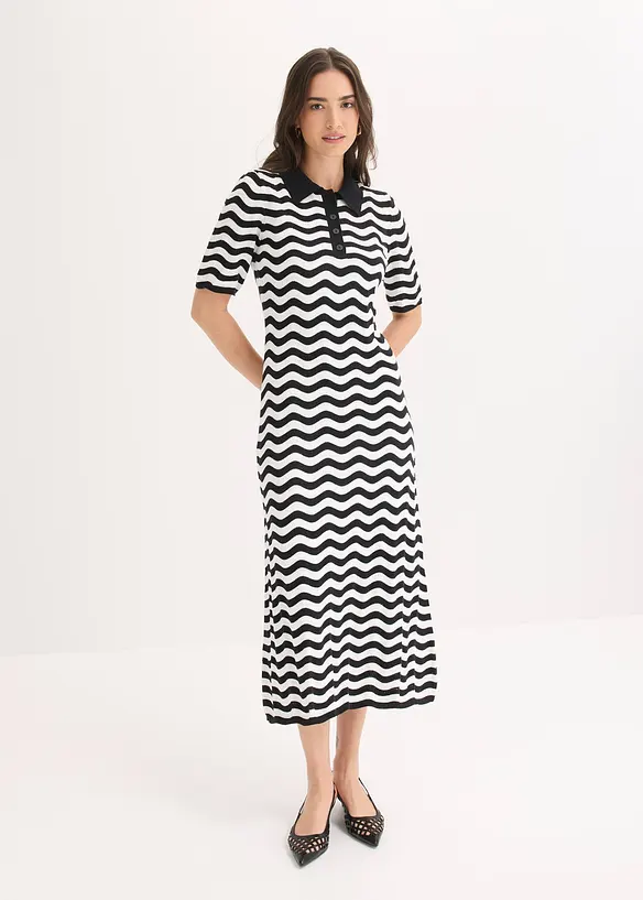 Strikket kjole i 100% bomull, bonprix