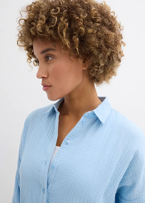 Vid bluse i used look, bonprix