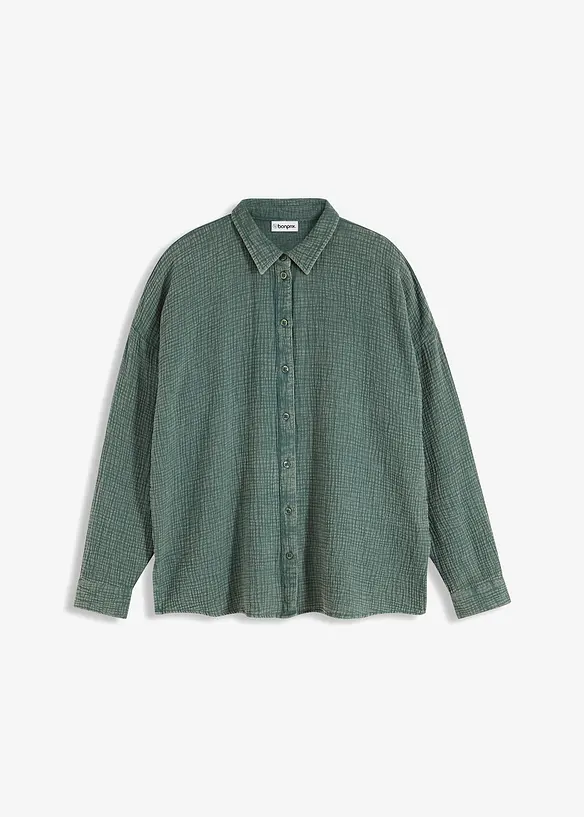 Vid bluse i used look, bonprix