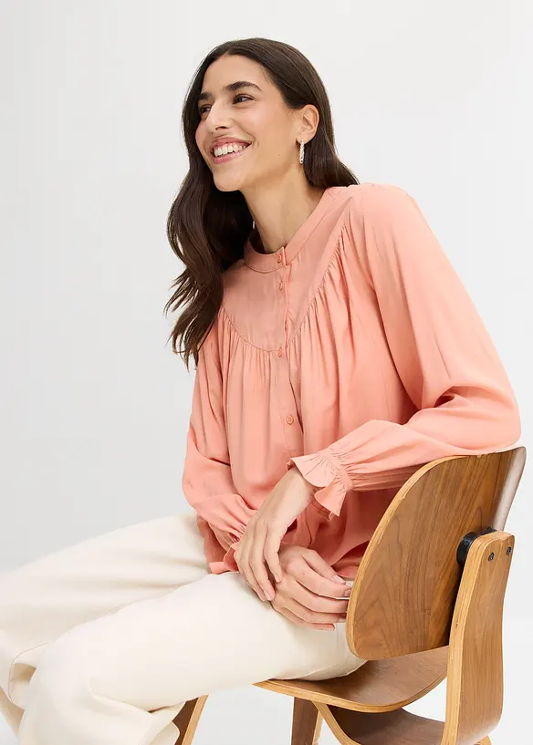 Prairie-bluse av lett viskose, bonprix