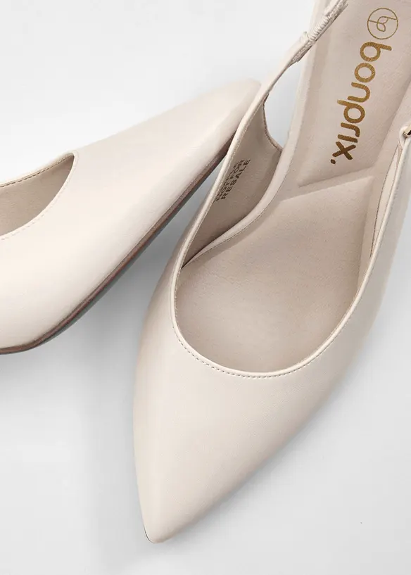 Slingbacks med smale h&aelig;ler, bonprix