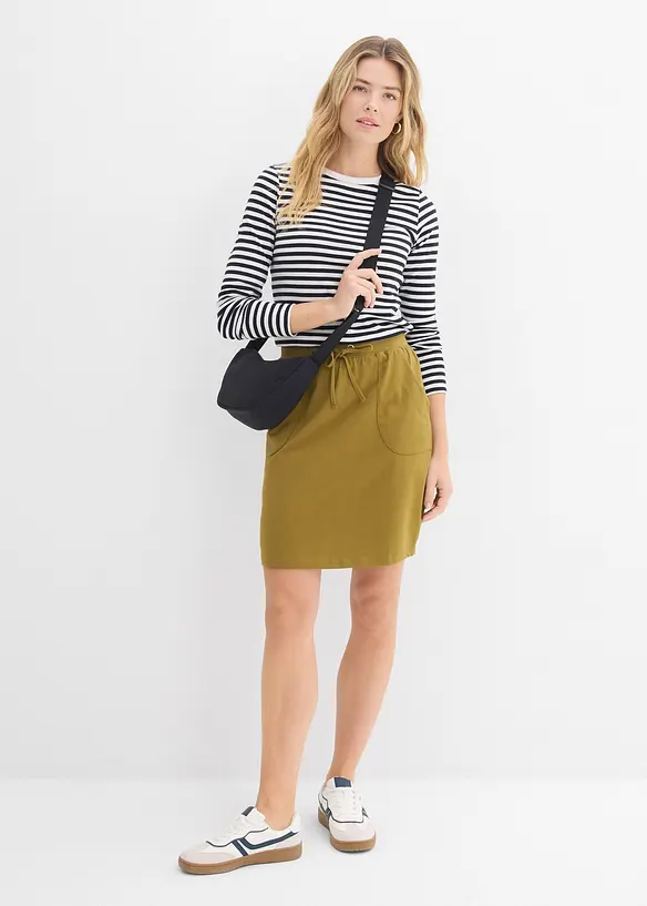 Skj&oslash;rt i &oslash;kologisk bomull med elastan, bonprix