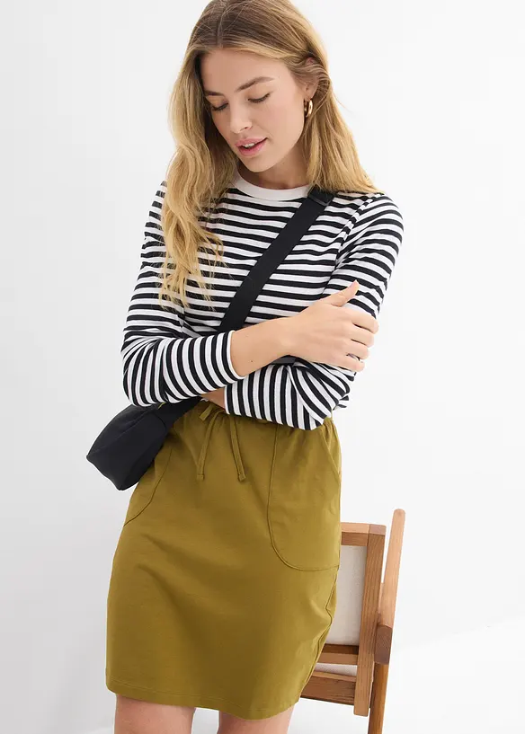 Skj&oslash;rt i &oslash;kologisk bomull med elastan, bonprix