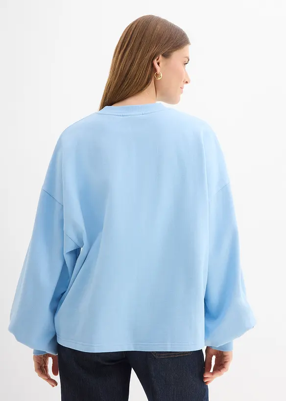Oversized sweatshirt i 100% &oslash;kologisk bomull, bonprix