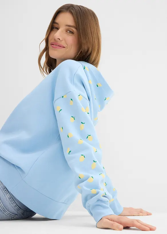 Vid hettegenser i 100% &oslash;kologisk bomull, bonprix