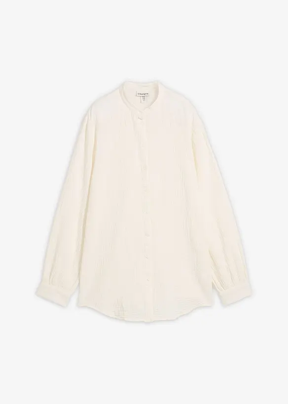 Lang bluse i luftig musselin, bonprix