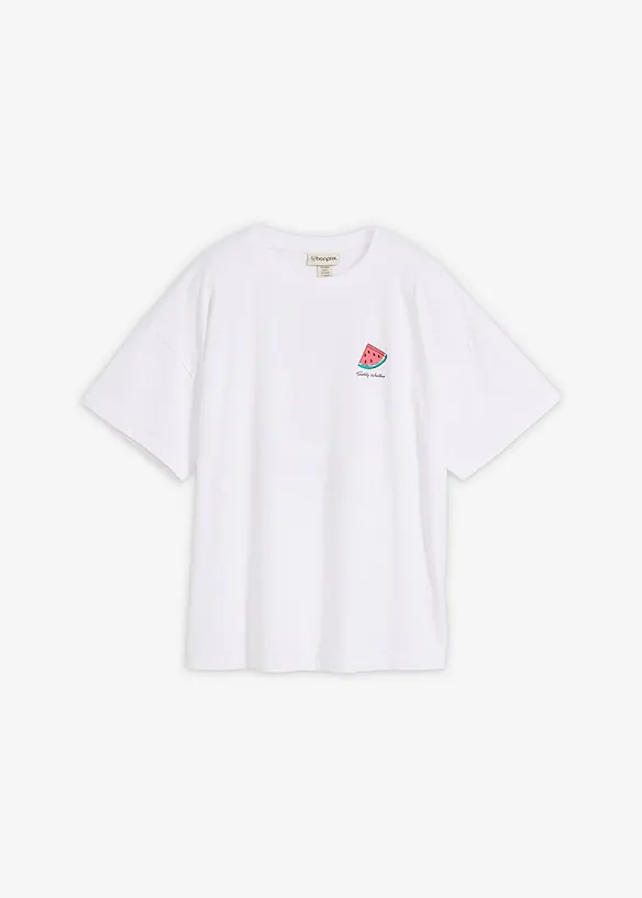 Oversized topp i 100% &oslash;kologisk bomull, bonprix