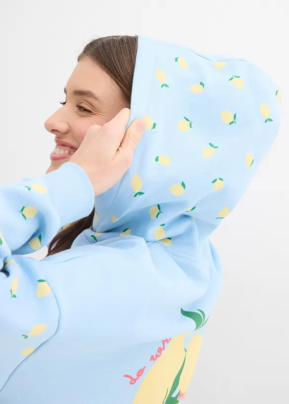 Vid hettegenser i 100% &oslash;kologisk bomull, bonprix