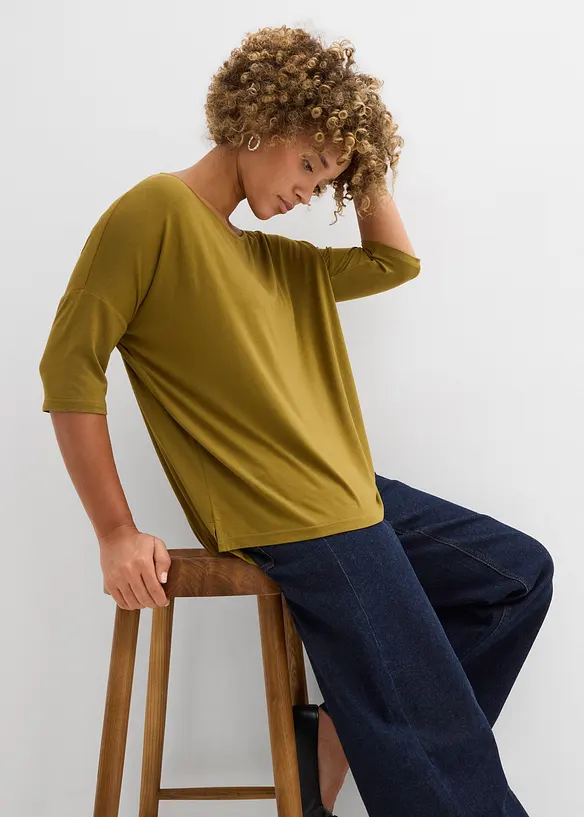 Boxy topp i myk viskosemiks, bonprix