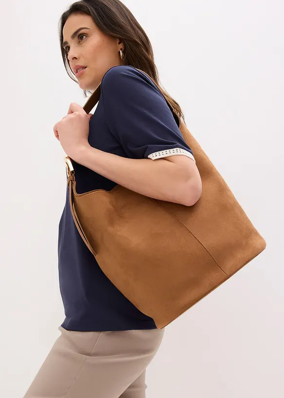 Topp med blondekant, bonprix