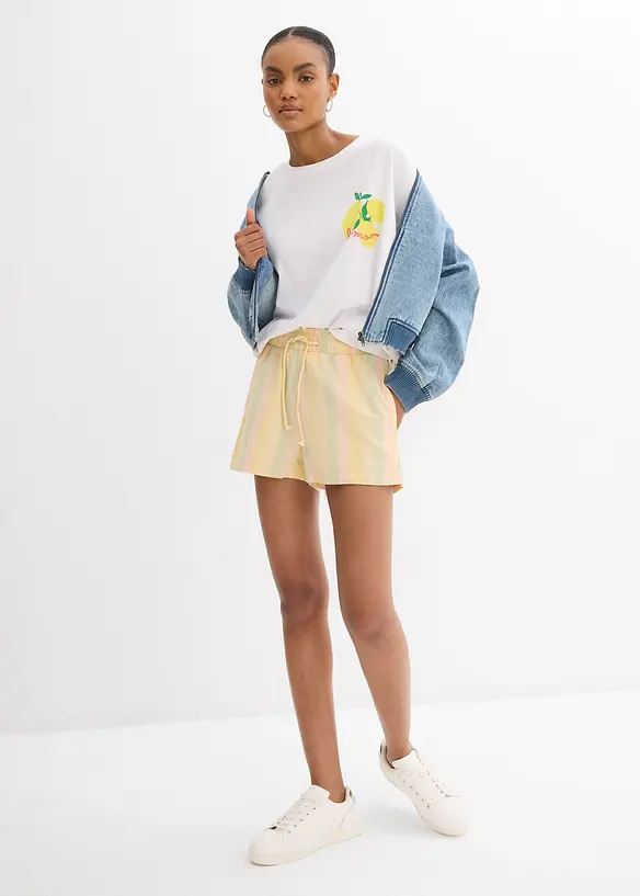 Oversized topp i 100% &oslash;kologisk bomull, bonprix