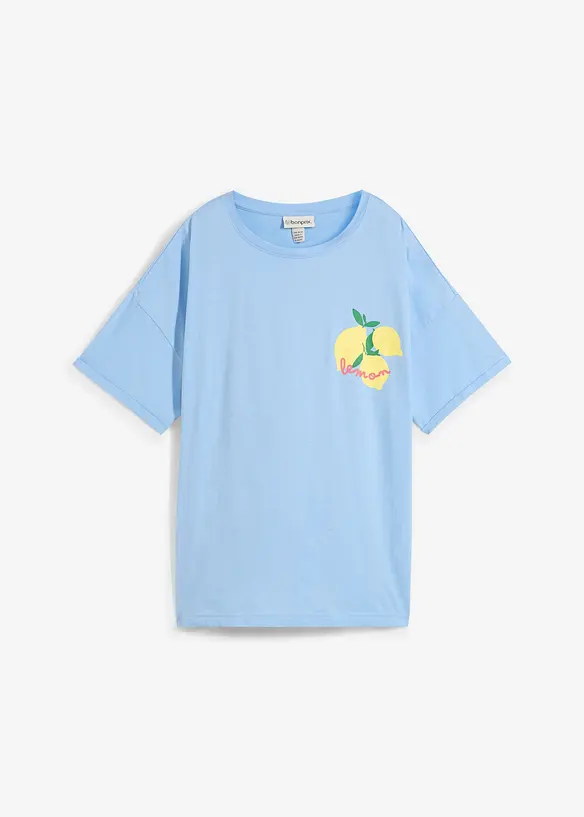 Oversized topp i 100% &oslash;kologisk bomull, bonprix