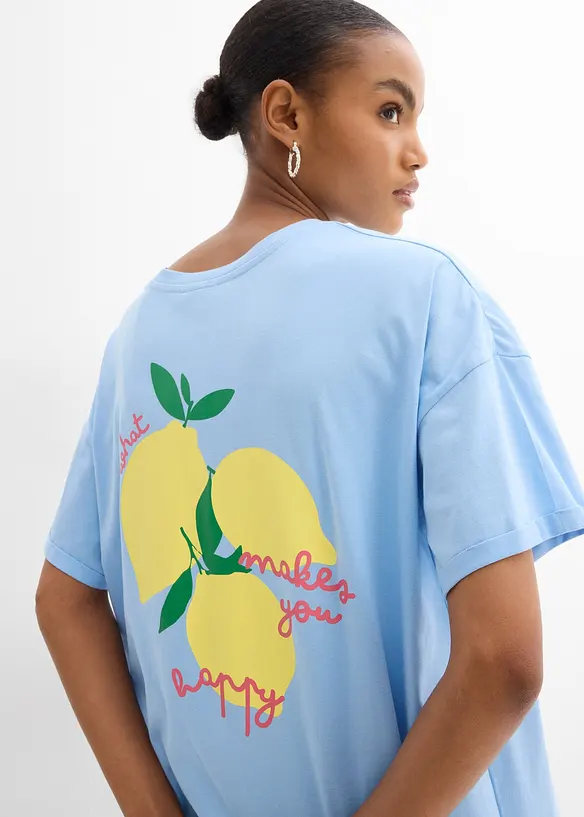 Oversized topp i 100% &oslash;kologisk bomull, bonprix