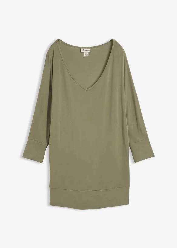 Oversized topp i lett viskose, bonprix
