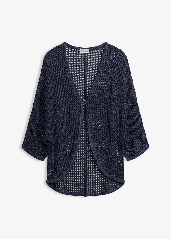 Strikkejakke med hullm&oslash;nster, bonprix