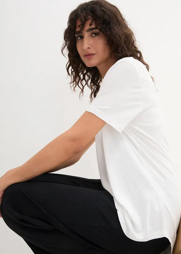 Lang topp i myk viskose, bonprix