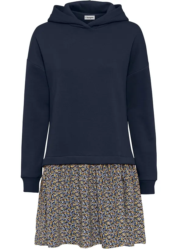 Sweatkjole i 2-i-1-stil, bonprix