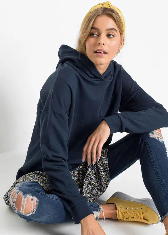 Sweatkjole i 2-i-1-stil, bonprix