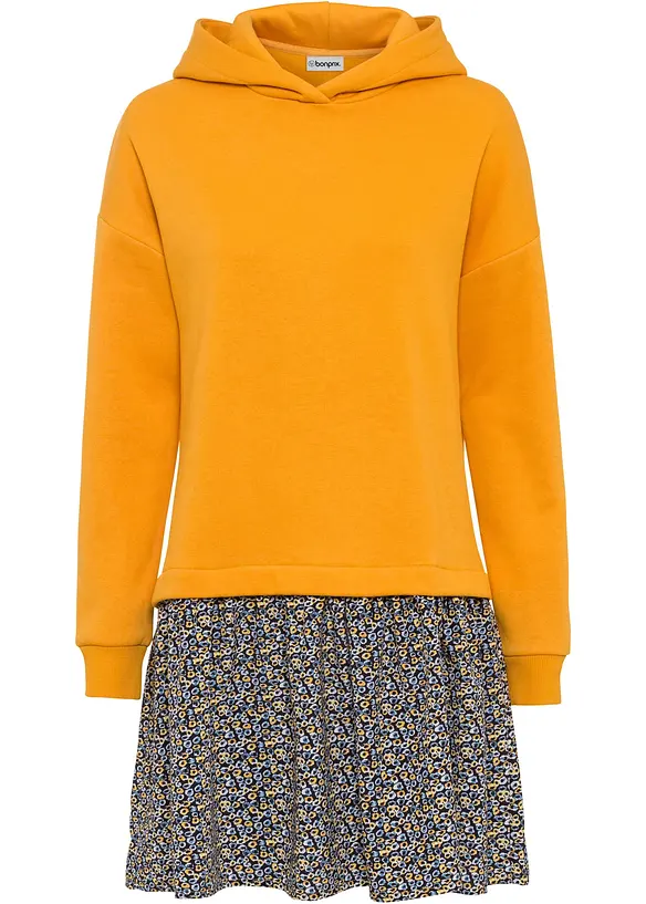 Sweatkjole i 2-i-1-stil, bonprix