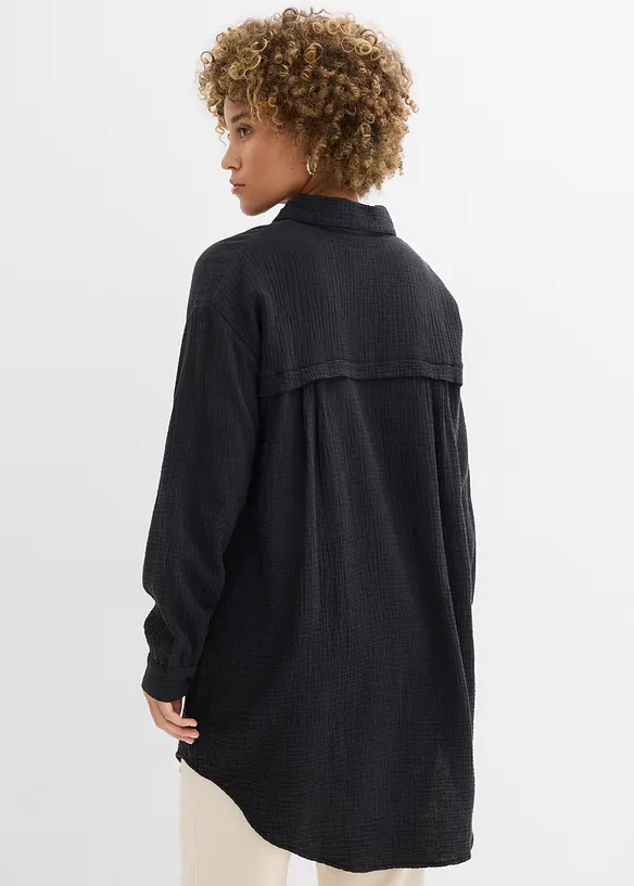 Bluse i musselin av 100% bomull, bonprix