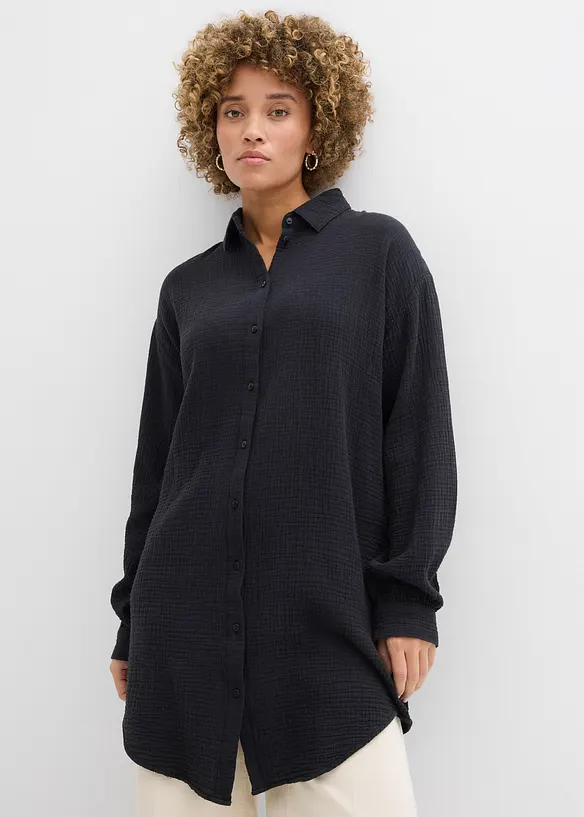 Bluse i musselin av 100% bomull, bonprix