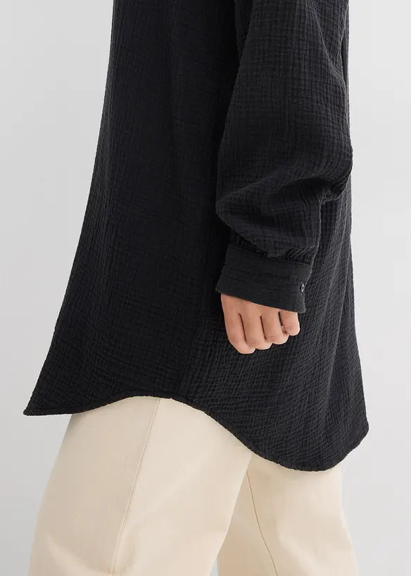 Bluse i musselin av 100% bomull, bonprix