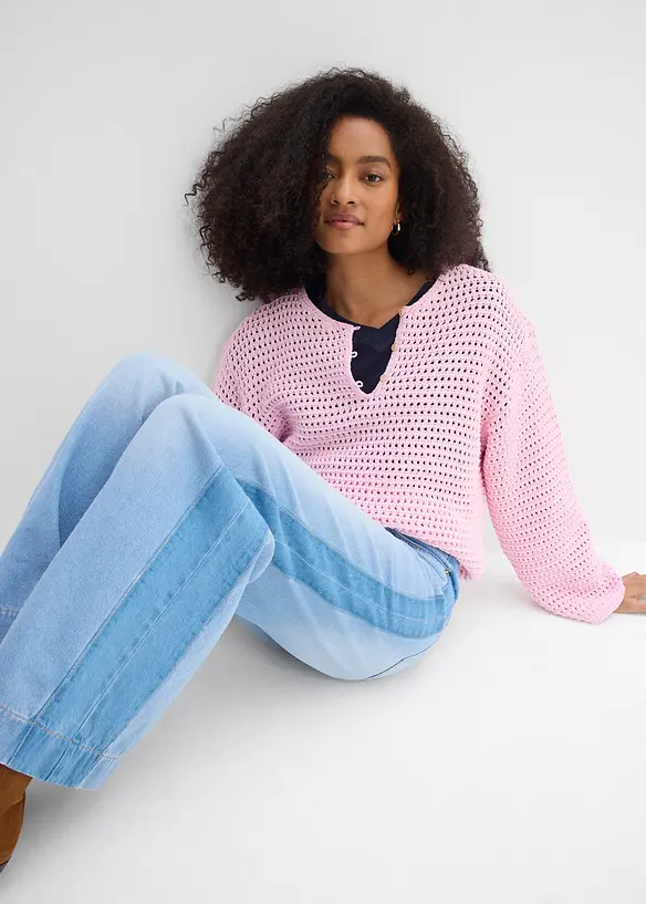 Wide Leg-jeans High Waist, bonprix