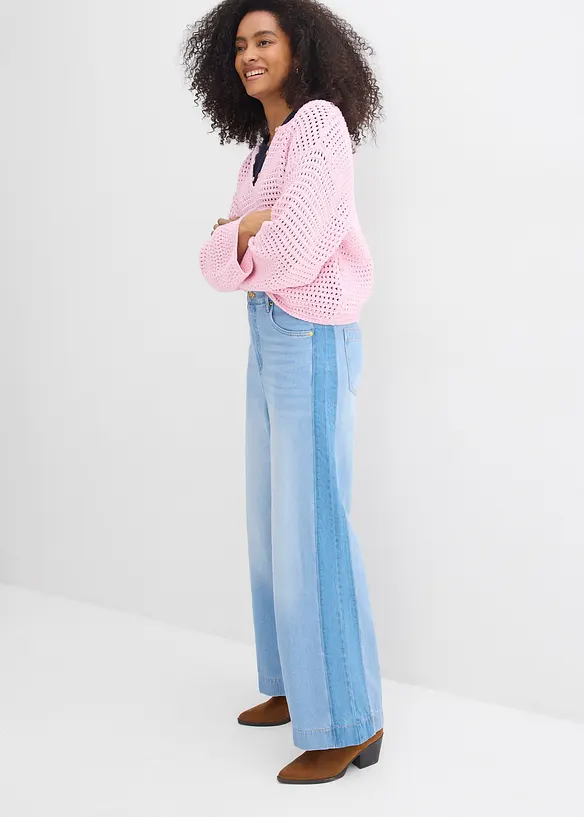 Wide Leg-jeans High Waist, bonprix