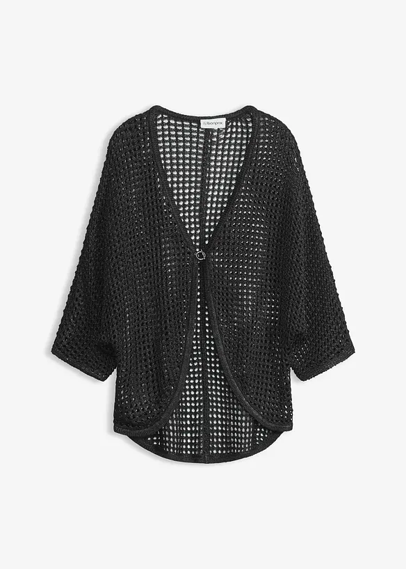 Strikkejakke med hullm&oslash;nster, bonprix