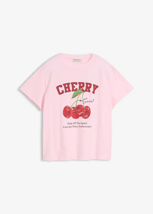 T-skjorte i 100% &oslash;kologisk bomull med trykk, bonprix