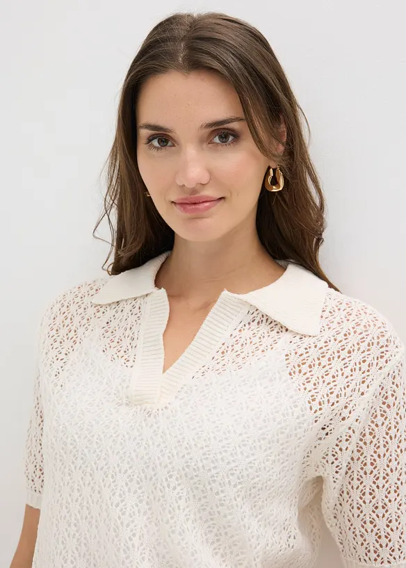 Genser med hullm&oslash;nster, bonprix