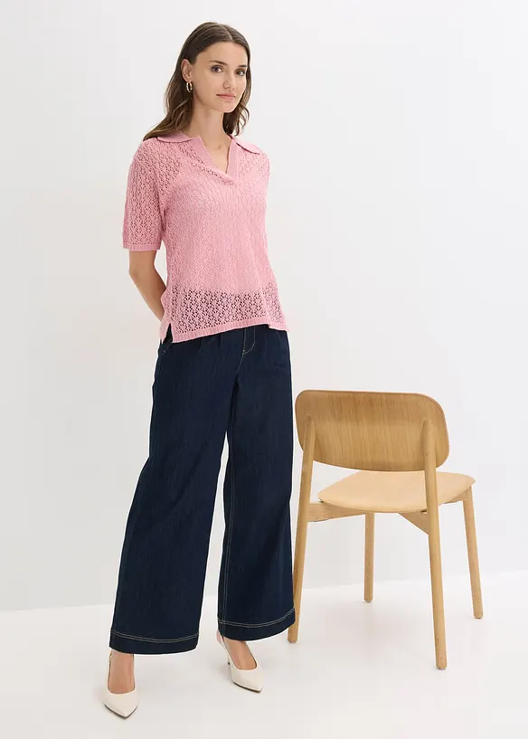 Genser med hullm&oslash;nster, bonprix