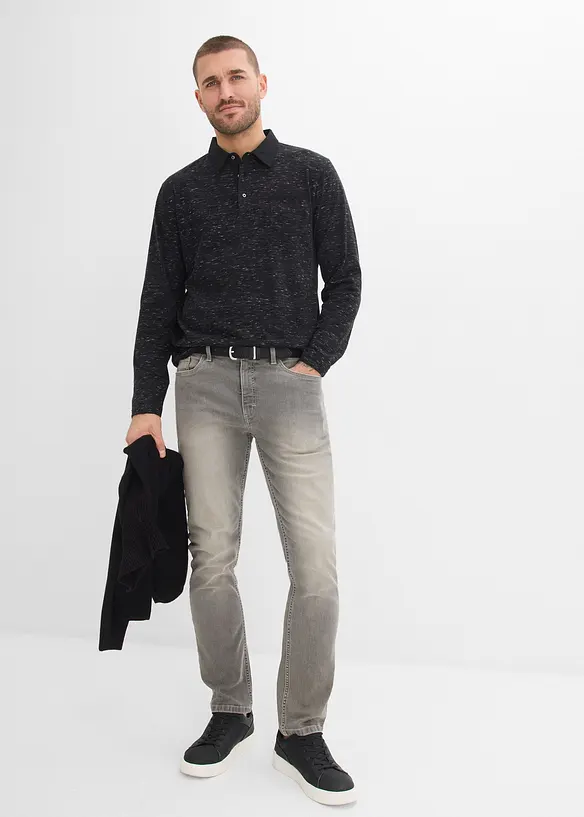 Rugbygenser med vevd krage, bonprix