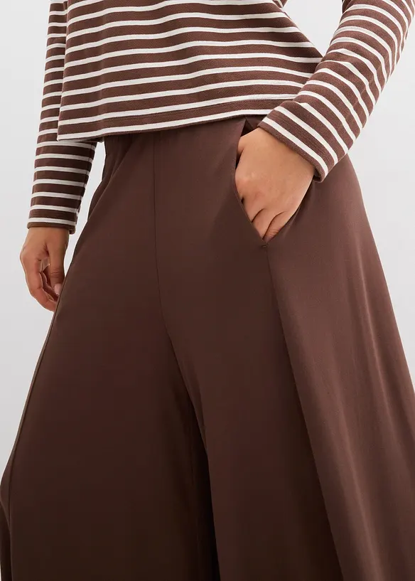 Culottes i jersey med vide ben, bonprix