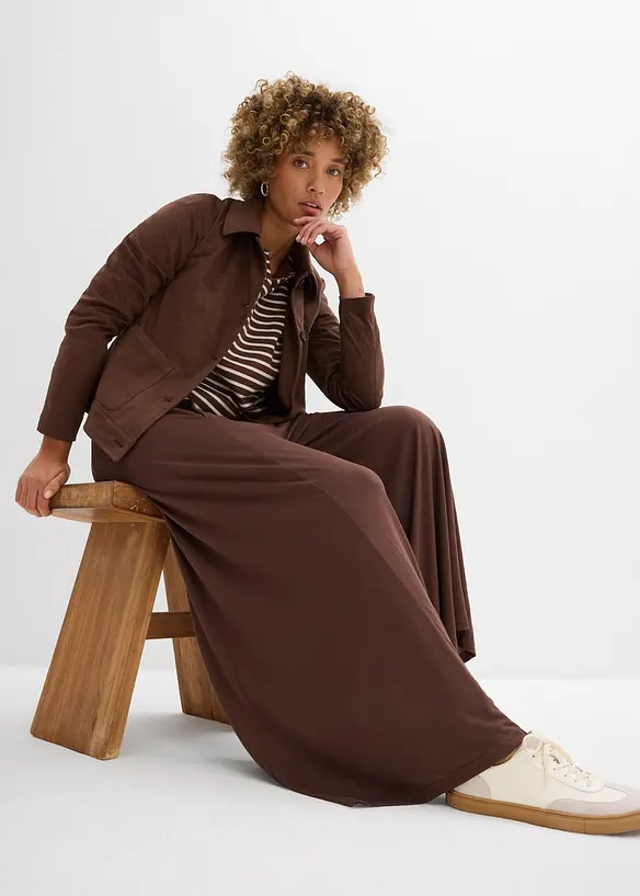 Culottes i jersey med vide ben, bonprix