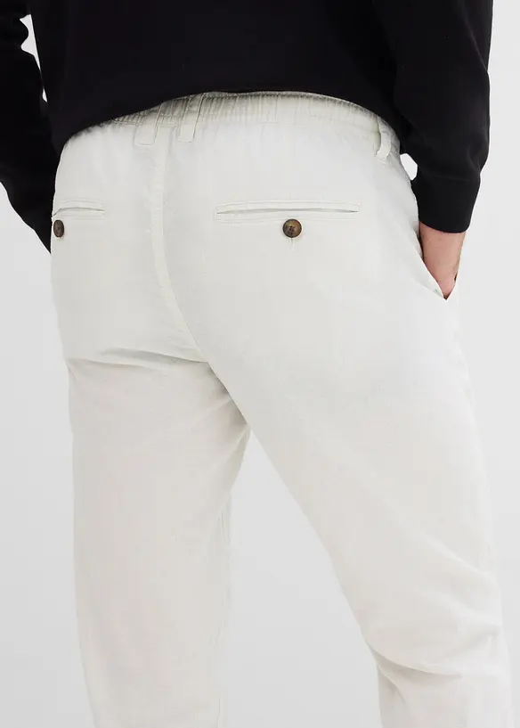 Regular Fit-chinos av luftig linmiks, Straight, bonprix