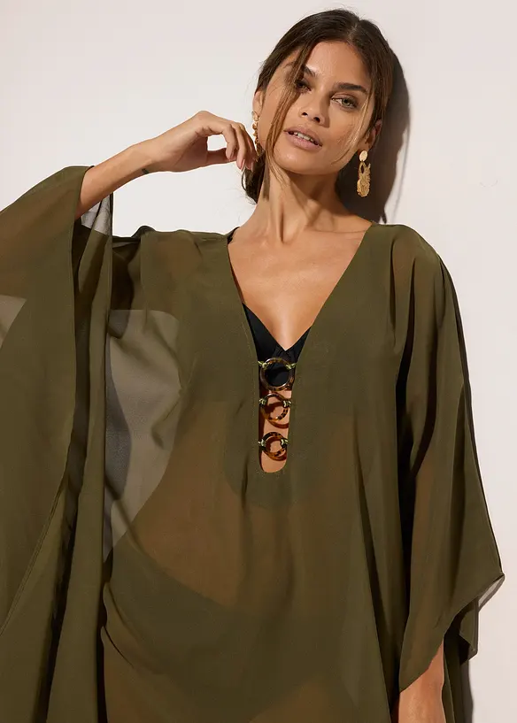 Strandtunika i lett chiffon, bonprix