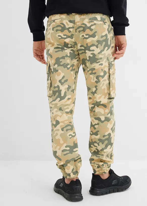 Regular Fit slip on-cargobukse, Straight, bonprix