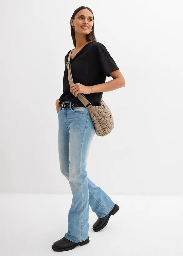 Oversized topp i 100% bomull, bonprix