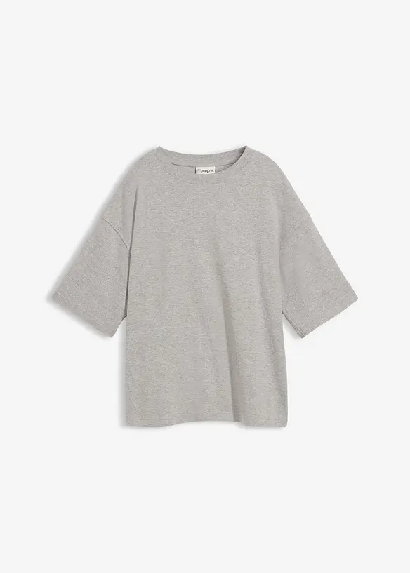 Oversized topp i formstabil, 100% &oslash;kologisk bomull, bonprix