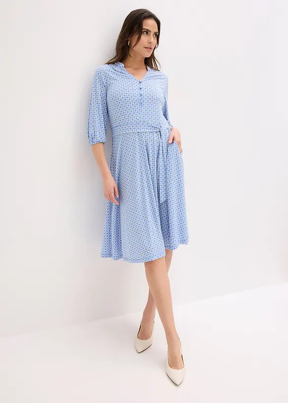 Trikotkjole med knytebelte (2-pack), bonprix