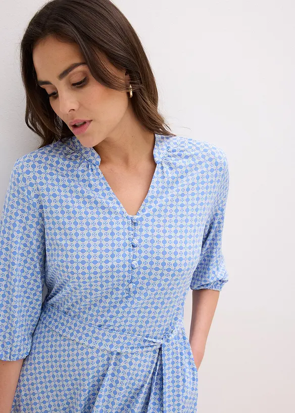 Trikotkjole med knytebelte (2-pack), bonprix