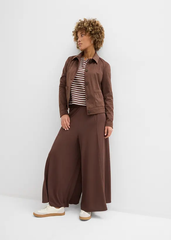 Culottes i jersey med vide ben, bonprix