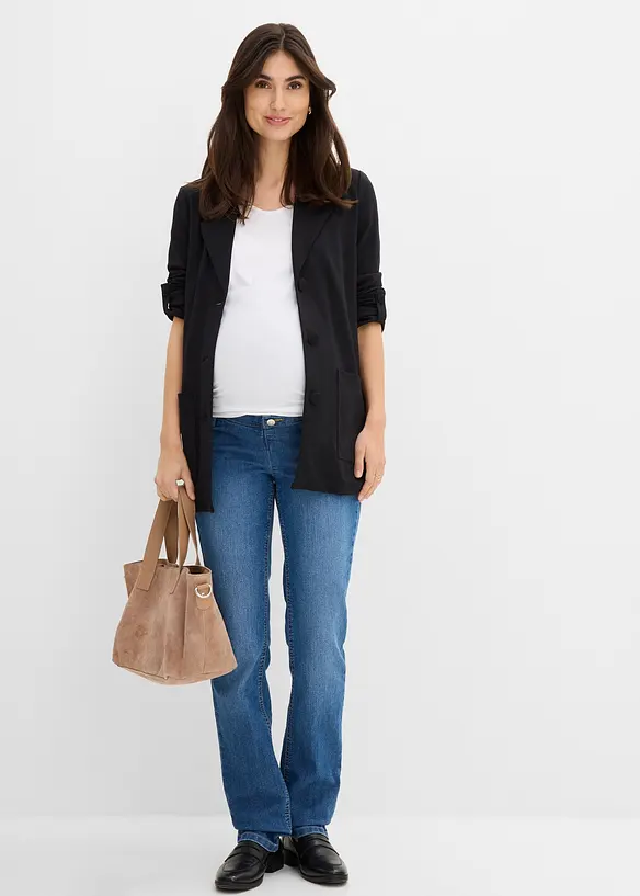 Mammajeans i &oslash;kologisk bomull, Straight Leg, bonprix