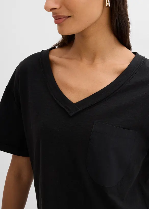 Oversized topp i 100% bomull, bonprix