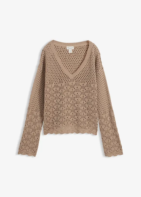 Lett genser med hullm&oslash;nster, bonprix